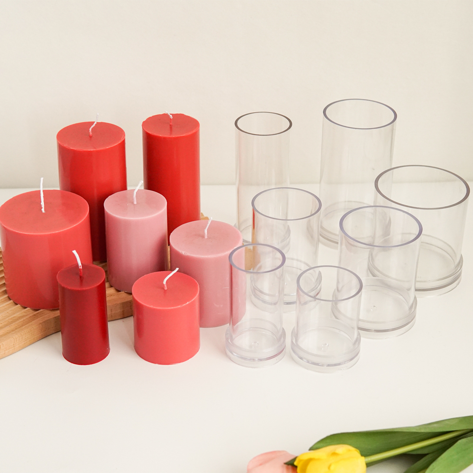 Candle Making Kit - Varios moldes cilíndricos 3D para velas,