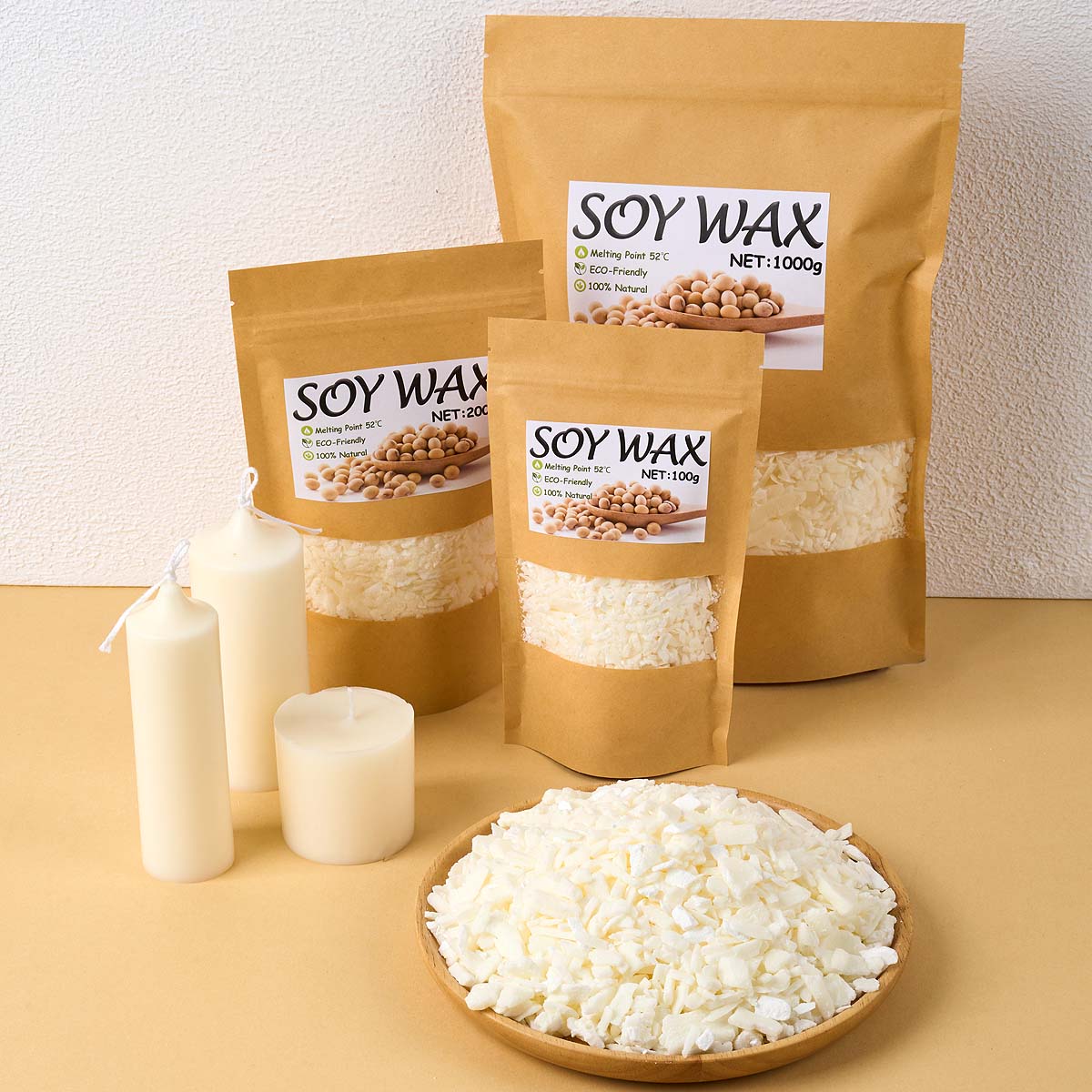 Cera de soja blanca pura de 1  - Candle Making Kit reseña y precio